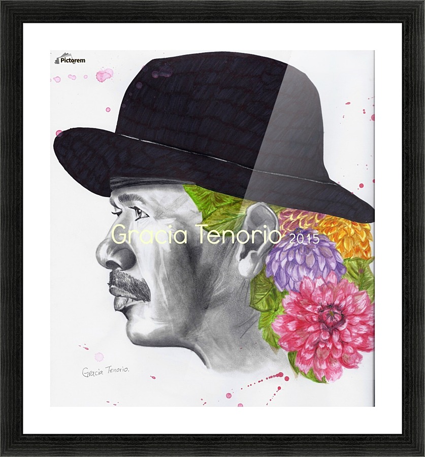 Santana flowerly Picture Frame print