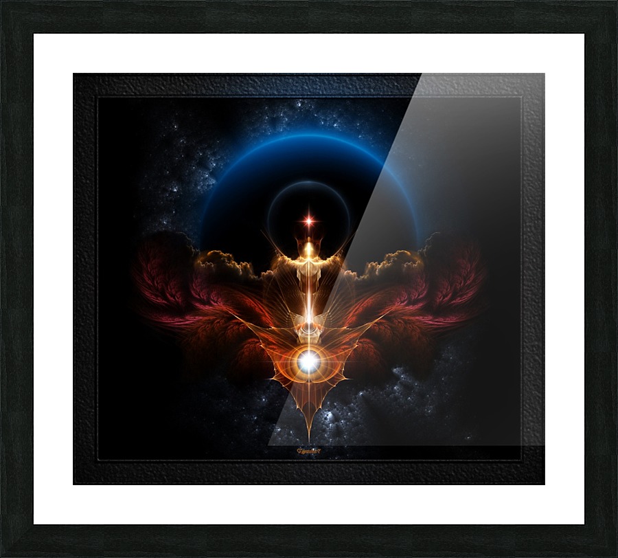 The Wings Of Rydeon Fractal Art Spacescape  Framed Print Print