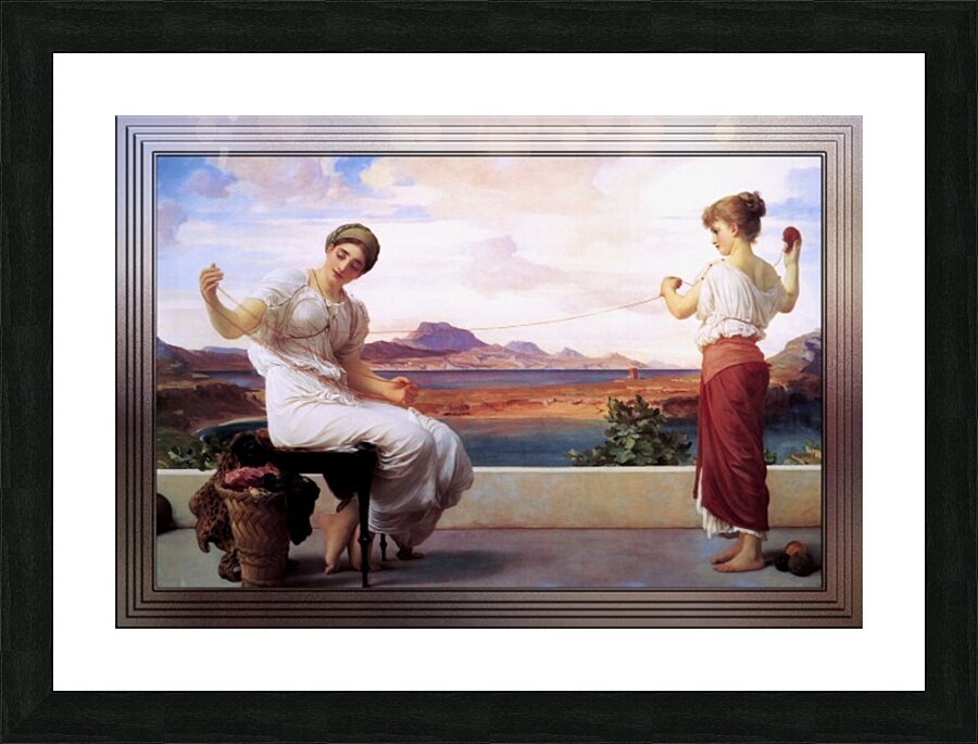 Winding The Skein by Frederic Leighton Picture Frame print