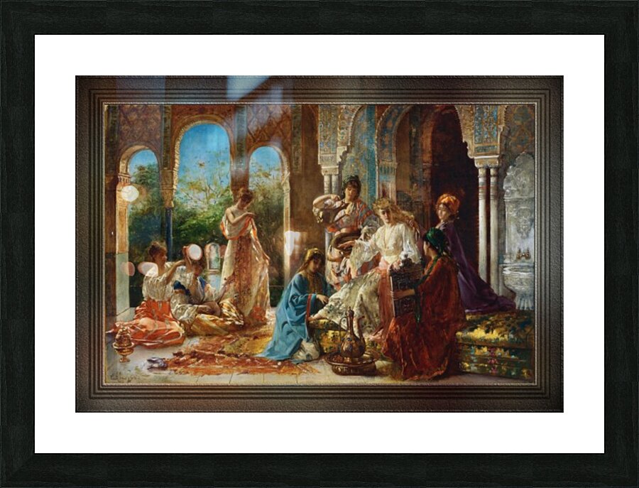 Atendiendo A La Favorita by Edouard Frederic Wilhelm Richter Picture Frame print