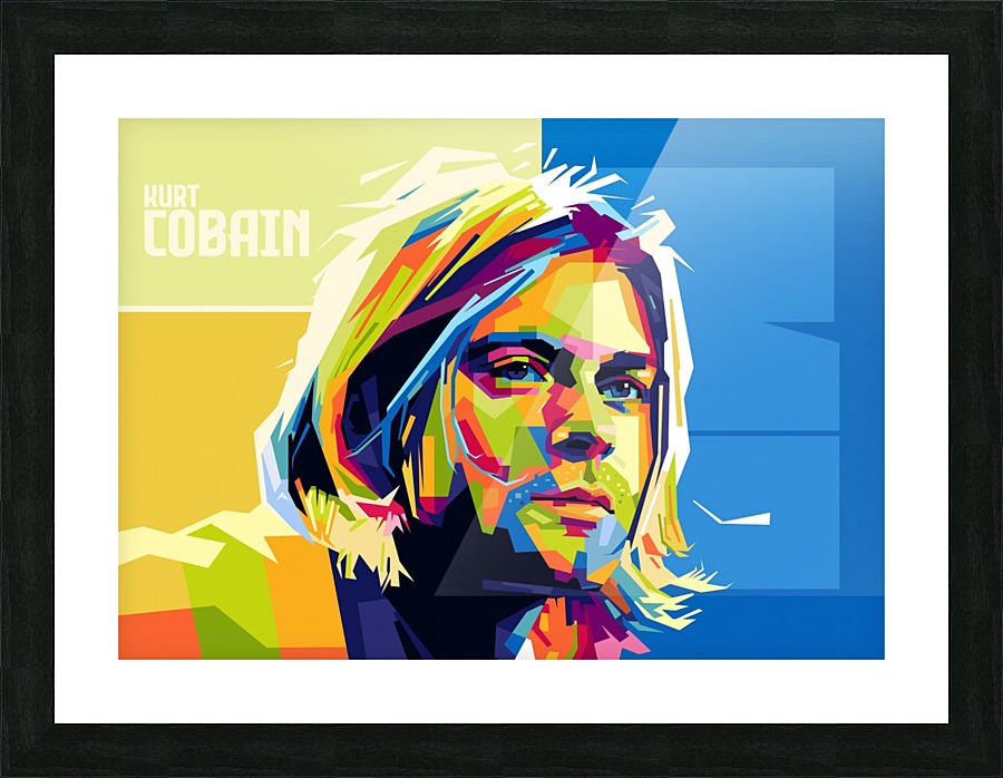 kurt cobain by artwork poster Wall Art