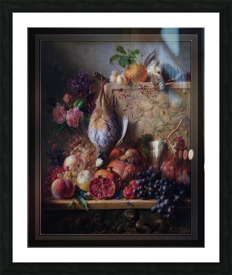 Flowers Game and Fruit by Georgius Jacobus Johannes van Os Impression et Cadre photo