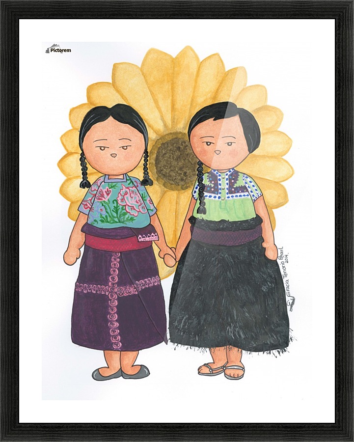 Mexican Tzotziles dolls Picture Frame print