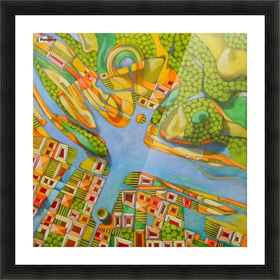 imaginary map of turin Picture Frame print