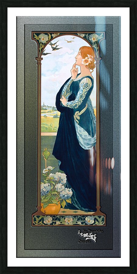 The Swallows of Remembrance by Elisabeth Sonrel Picture Frame print