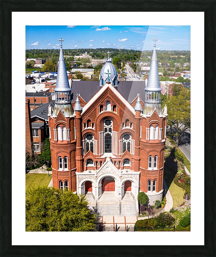 Sacred Heart Cultural Center Aerial 0359  Framed Print Print