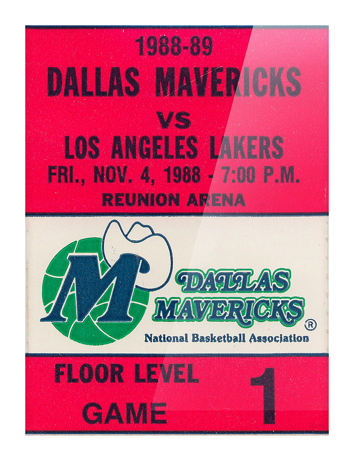 Dallas Mavericks Basketball Ticket Stub Wall Art Print_Sports Ticket Reproduction Picture Frame print