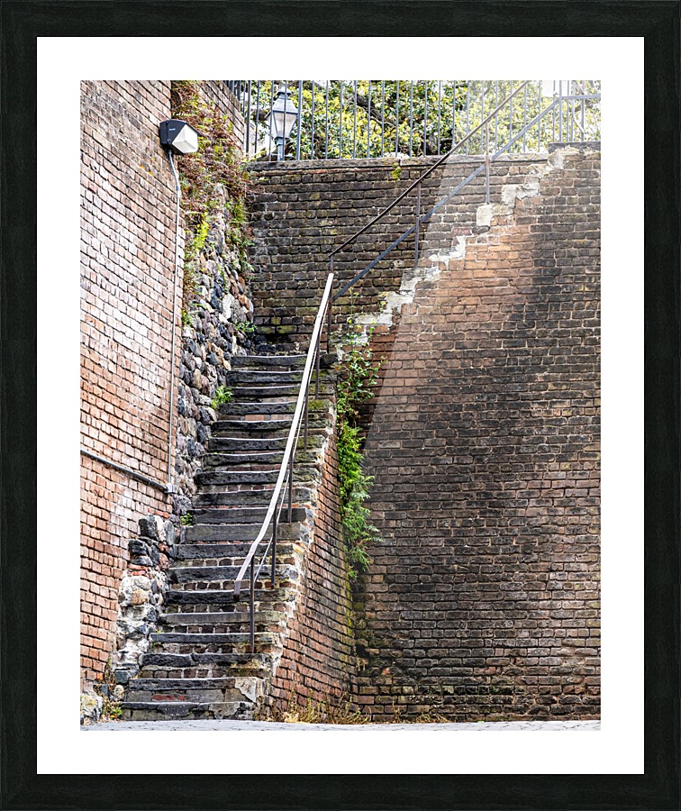 Stairs at River Street   Savannah 04114 Picture Frame print