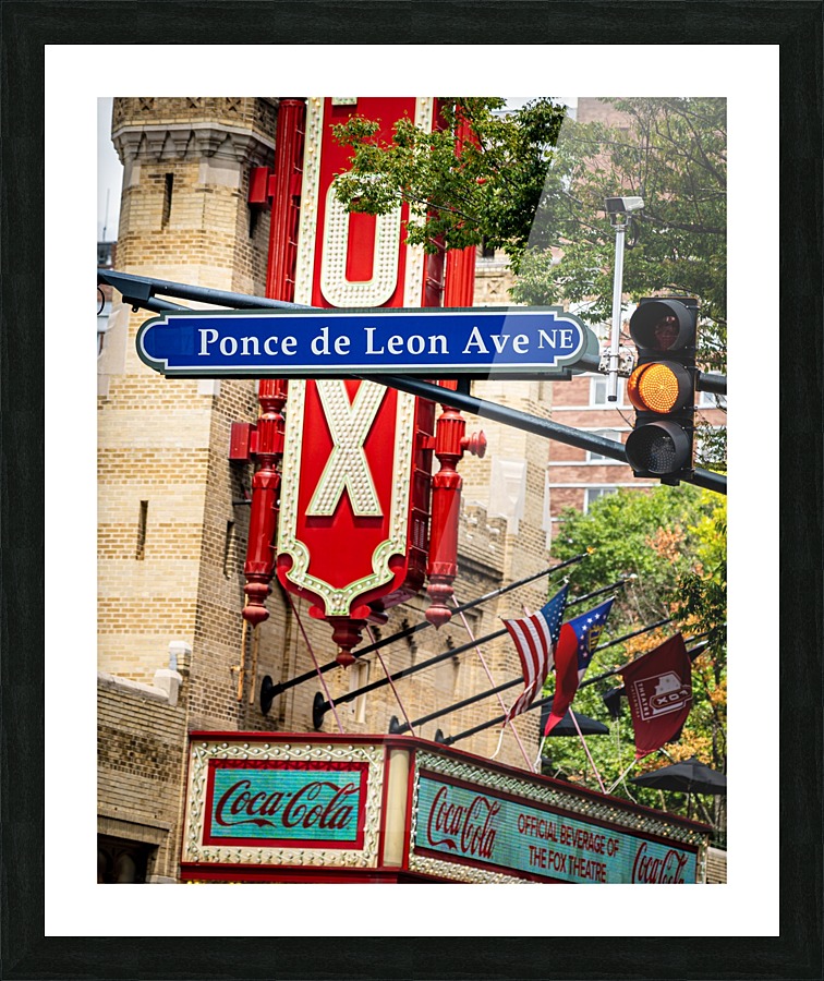 Ponce De Leon Avenue Sign   Atlanta GA 6612 Picture Frame print