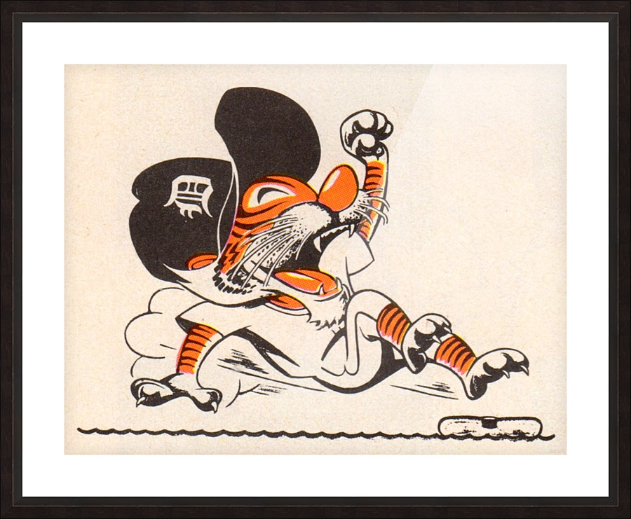 1971_Major League Baseball_Detroit Tigers_Best Sports Cartoons Picture Frame print