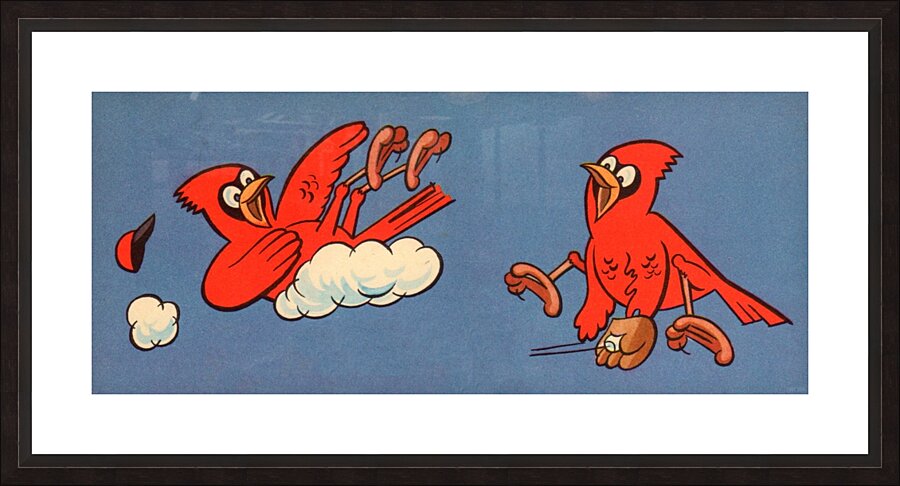 Vintage St. Louis Cardinals Cartoon Picture Frame print