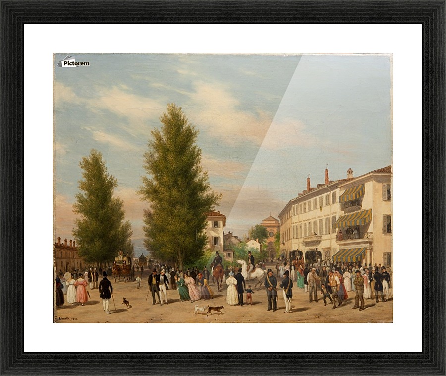 City street scene Picture Frame print