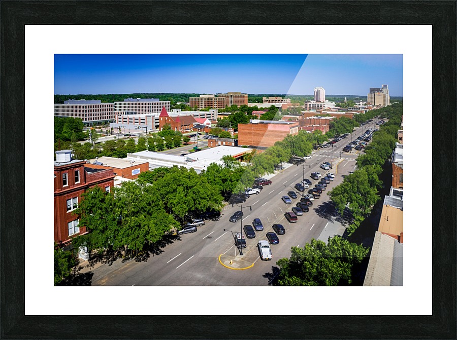 Broad Street Downtown Augusta GA Aerial View 6383 Picture Frame print
