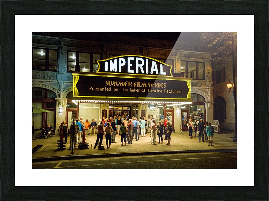 Imperial Theatre at Night   Augusta GA 6695 Picture Frame print