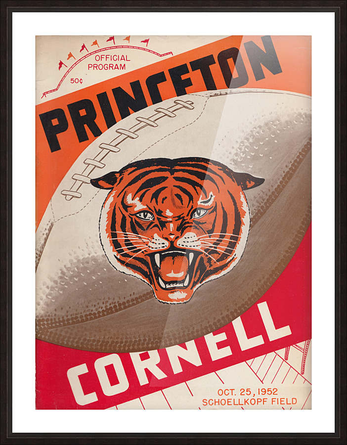 1952_College_Football_Princeton_Cornell_Schoellkopf Field_Program Poster Picture Frame print