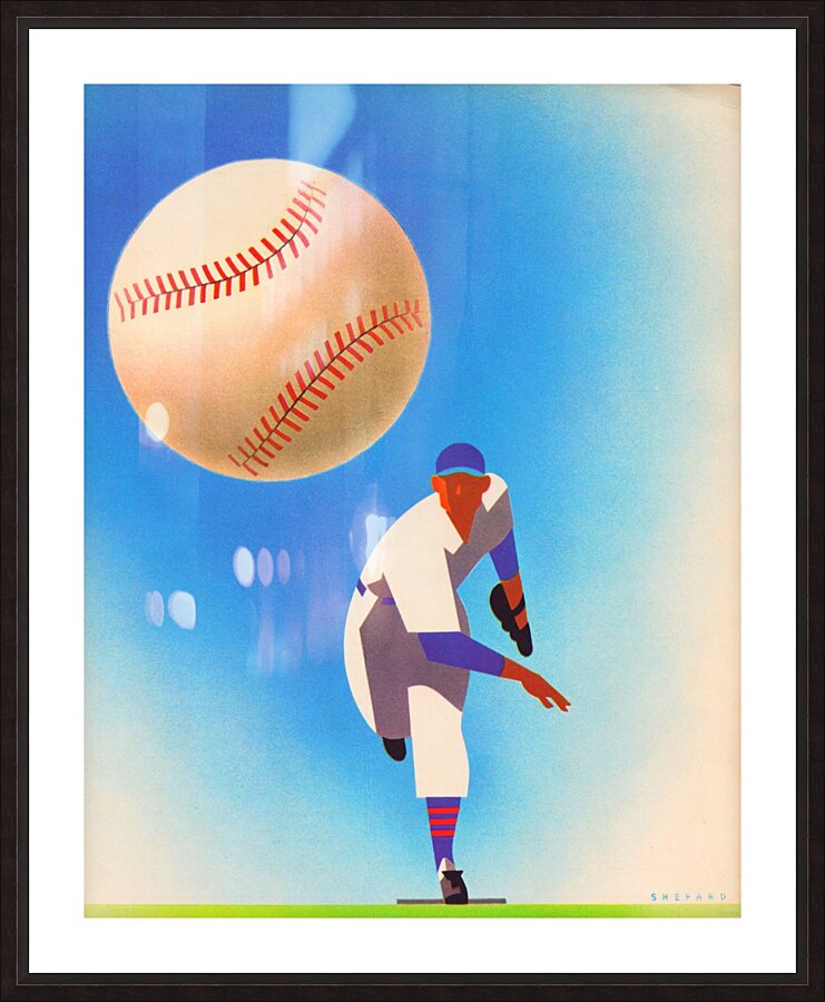 Otis Shepard Standalone Pitcher Art Picture Frame print