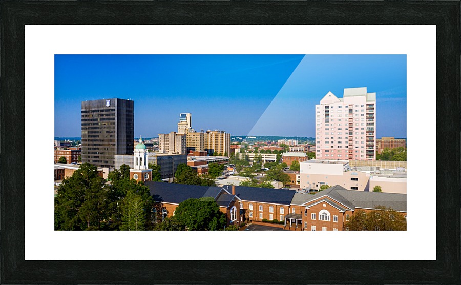 Downtown Augusta GA Skyline Aerial View 0685  Framed Print Print