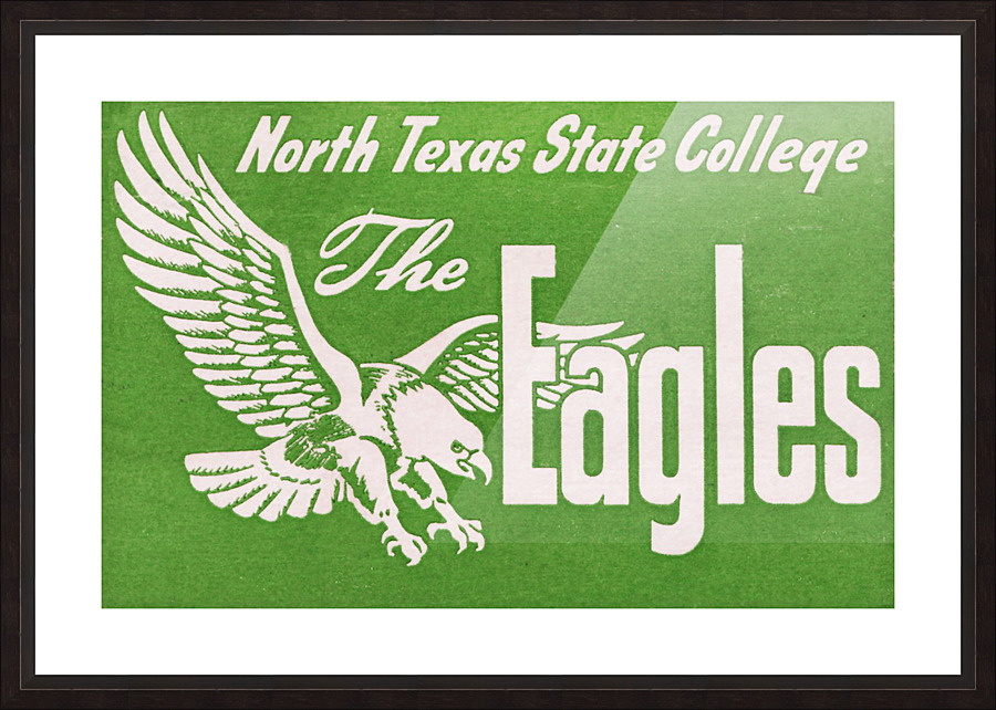 north texas state college unt eagles vintage poster college art collection Picture Frame print