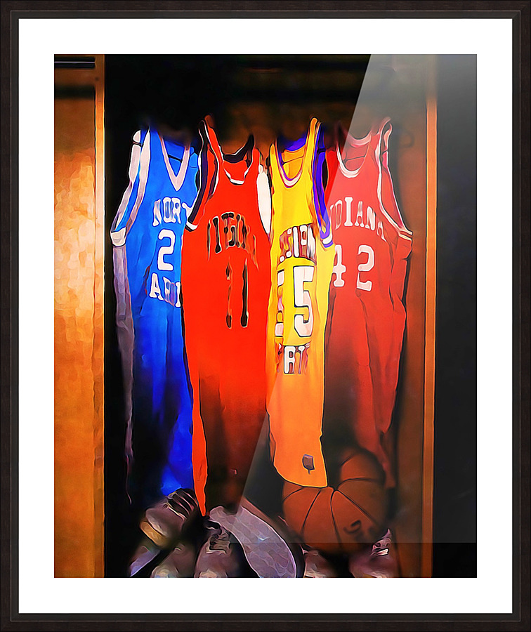 vintage basketball jerseys Picture Frame print