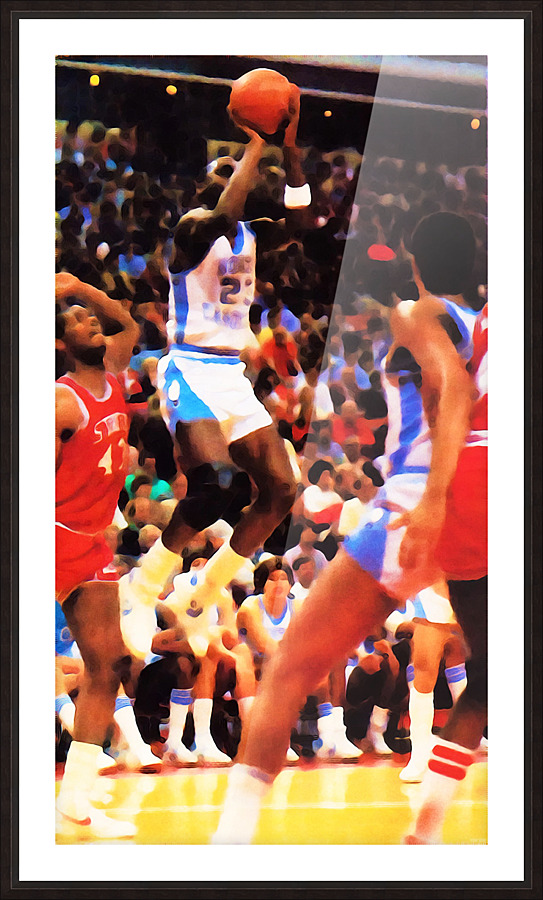 Michael Jordan North Carolina Jump Shot Picture Frame print