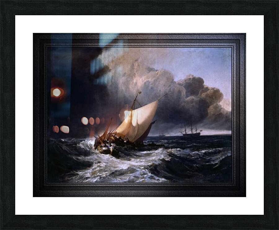 Dutch Fishing Boats In A Storm by Joseph Mallord William Turner Picture Frame print
