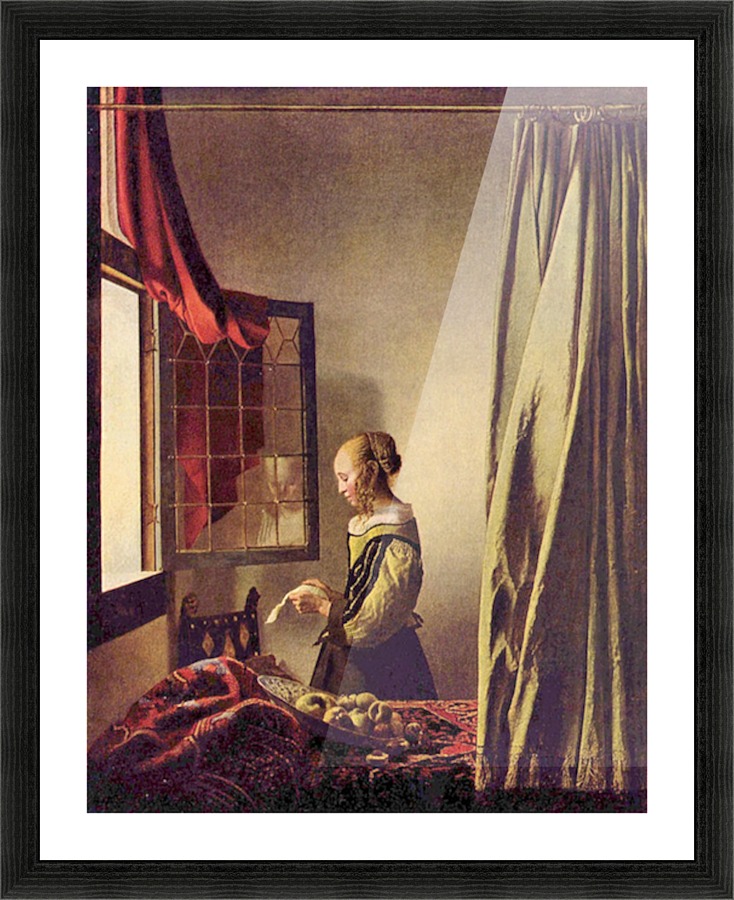 girls at the open window by vermeer vermeer canvas