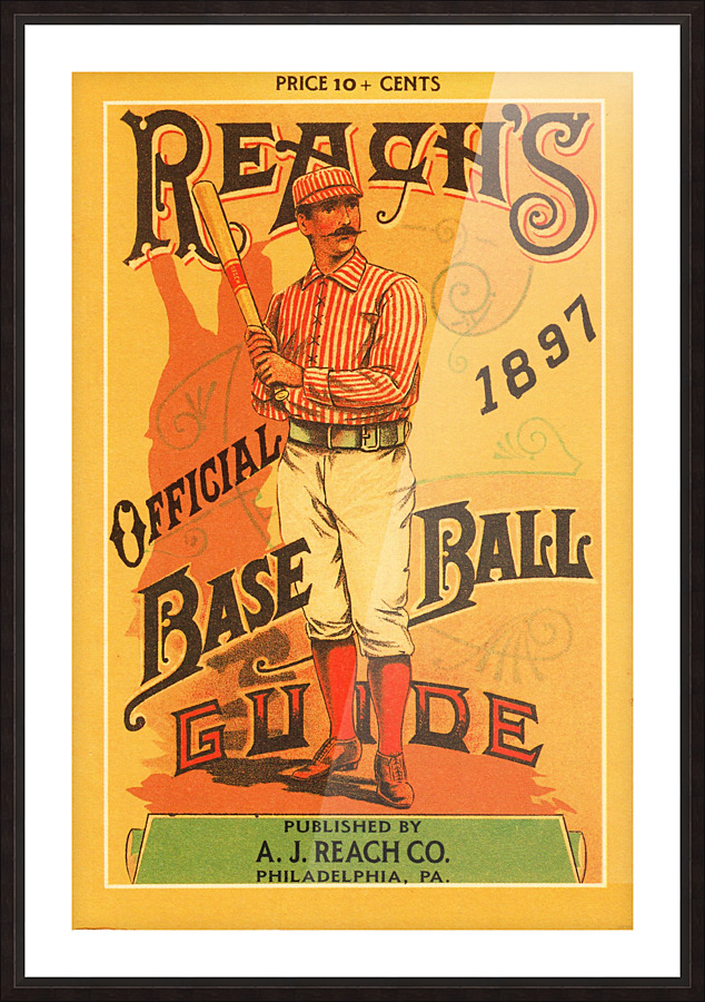1897 Reachs Baseball Guide Poster Picture Frame print