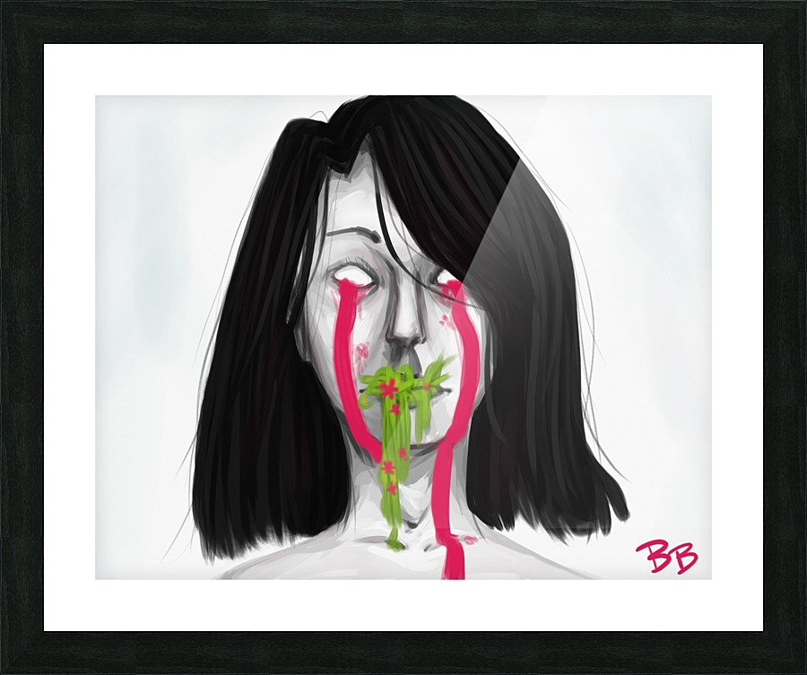 bleeding from the mouth Picture Frame print