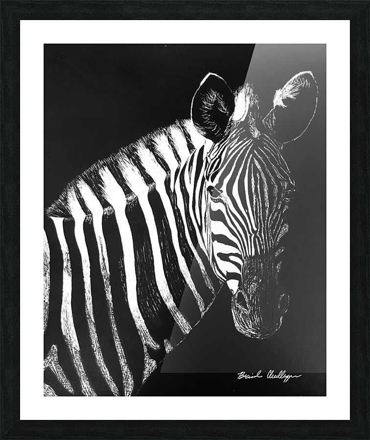 Zebra Portrait Picture Frame print