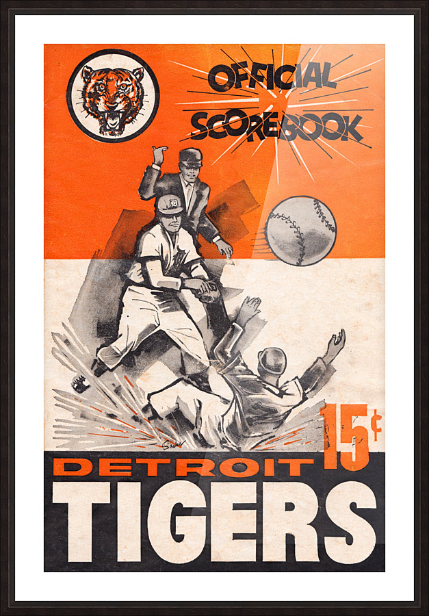 1962 Detroit Tigers Score Book Poster Picture Frame print