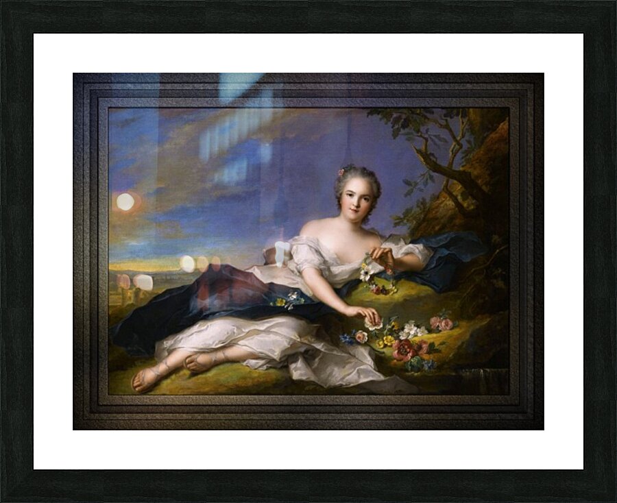 Henriette of France as Flora by Jean-Marc Nattier Old Masters Reproduction Picture Frame print