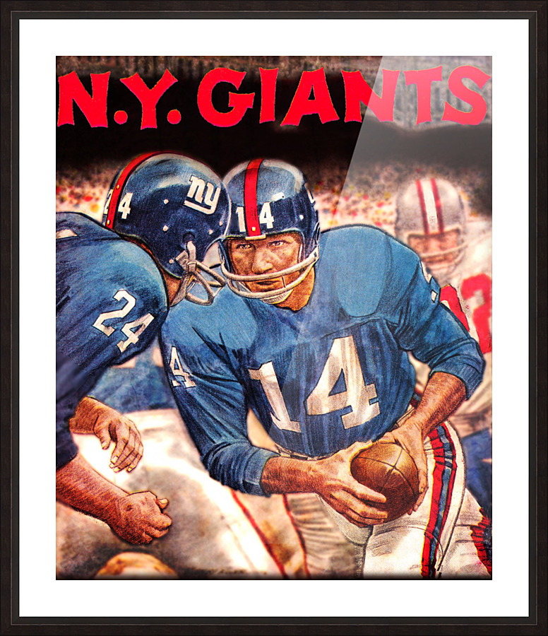 1963 New York Giants Football Art Print  Framed Print Print