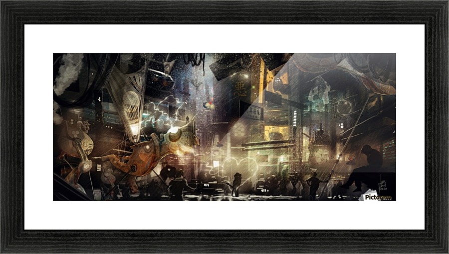 Kissing in the Rain Picture Frame print