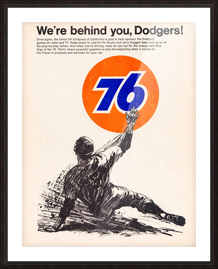 76 gasoline vintage advertisement posters Picture Frame print