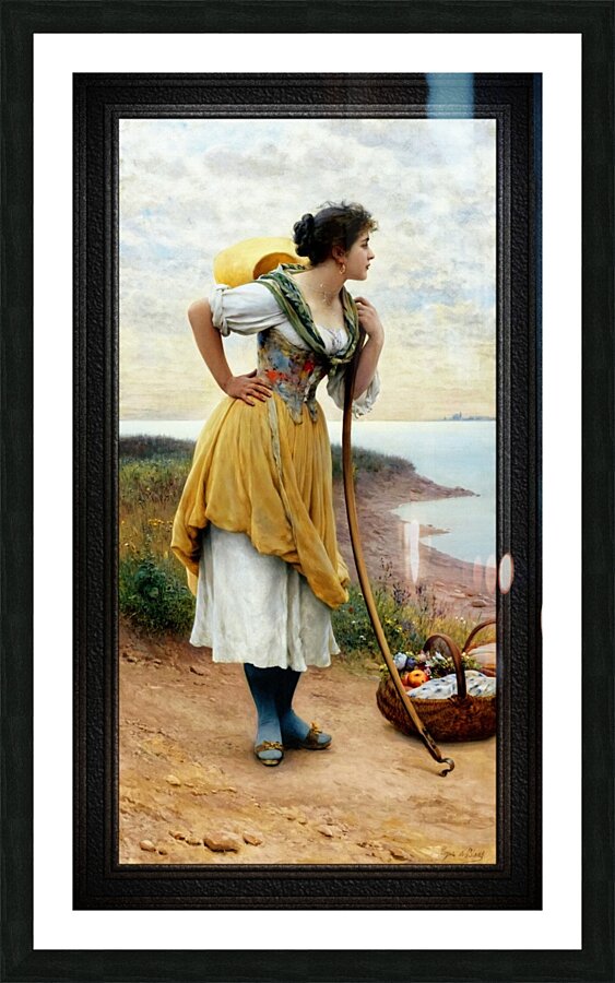Awaiting The Return by Eugene de Blaas Classical Fine Art Reproduction Picture Frame print