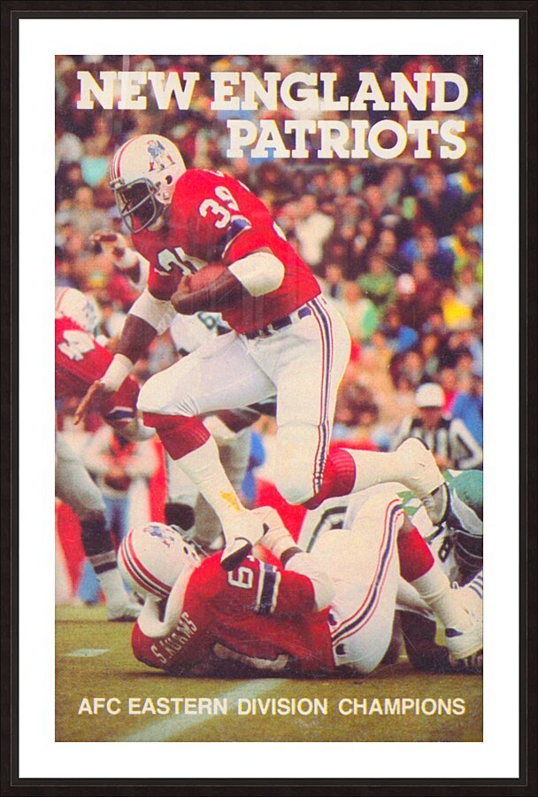 1979 New England Patriots Retro Football Art Picture Frame print