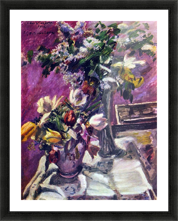 Lilac and tulips Picture Frame print