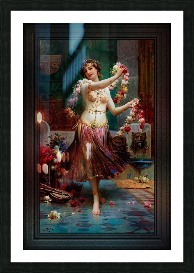 The Belly Dancer by Hans Zatzka Classical Art Old Masters Reproduction Picture Frame print