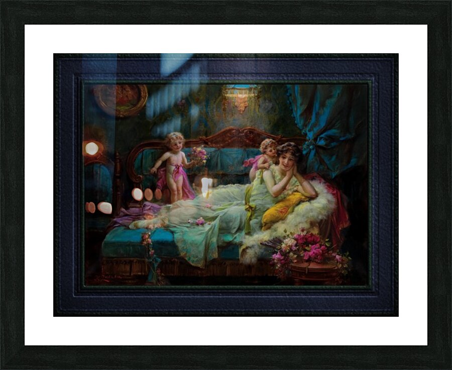Messengers Of Love by Hans Zatzka Fine Art Old Masters Reproduction Picture Frame print