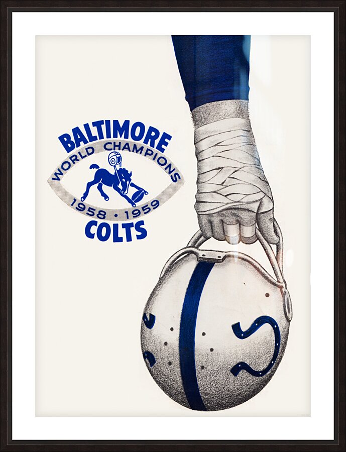 1958 Baltimore Colts Football Print  Picture Frame print