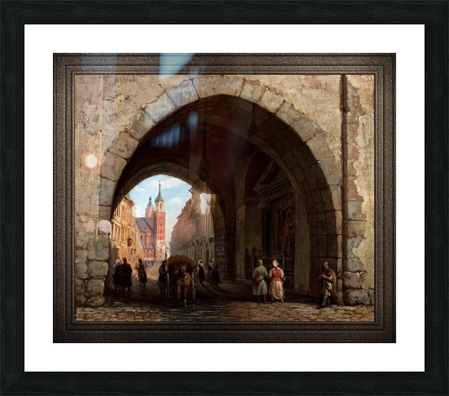 The Florian Gate in Krakow by Marcin Zaleski Old Masters Classical Fine Art Reproduction Picture Frame print