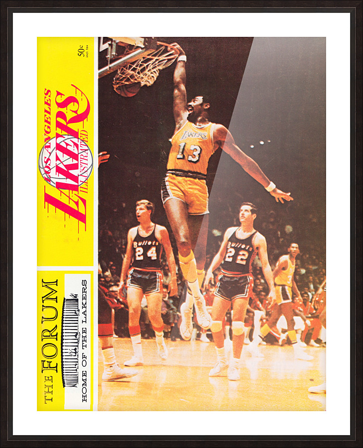 1968 LA Lakers Retro Basketball Poster  Picture Frame print