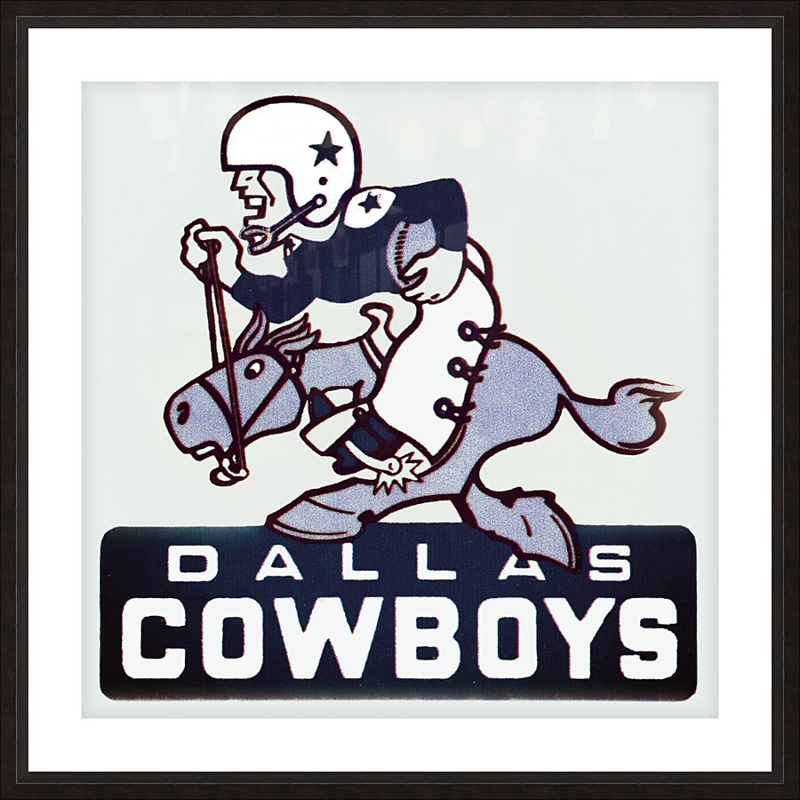 Vintage Dallas Cowboys Art Picture Frame print