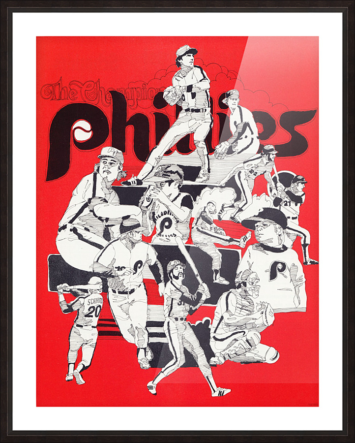 1977 philadelphia phillies champions retro baseball poster Picture Frame print