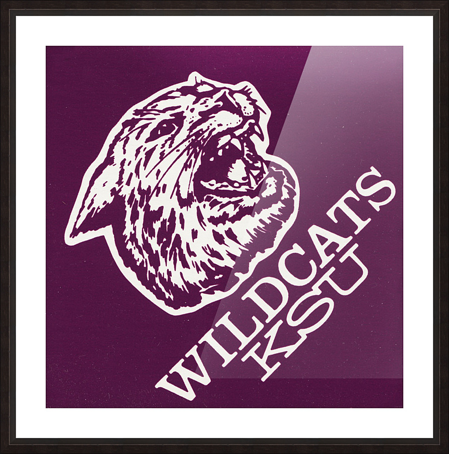 1985 retro ksu wildcats college art Picture Frame print