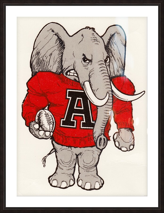 Vintage Alabama Football Art Picture Frame print
