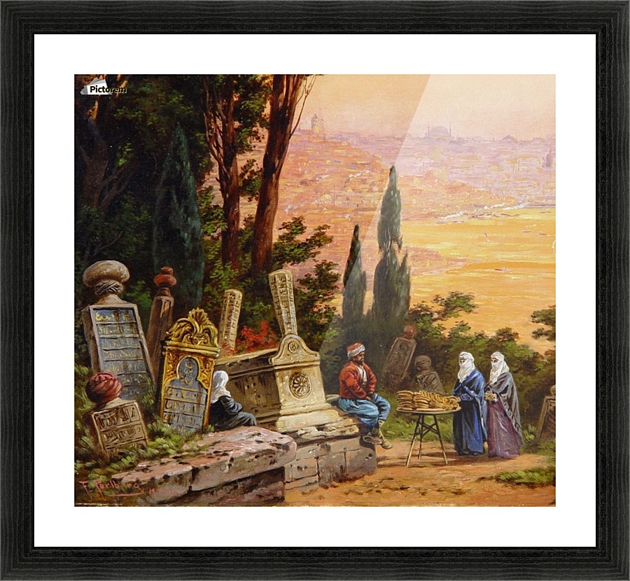 Oriental pretzel seller Picture Frame print