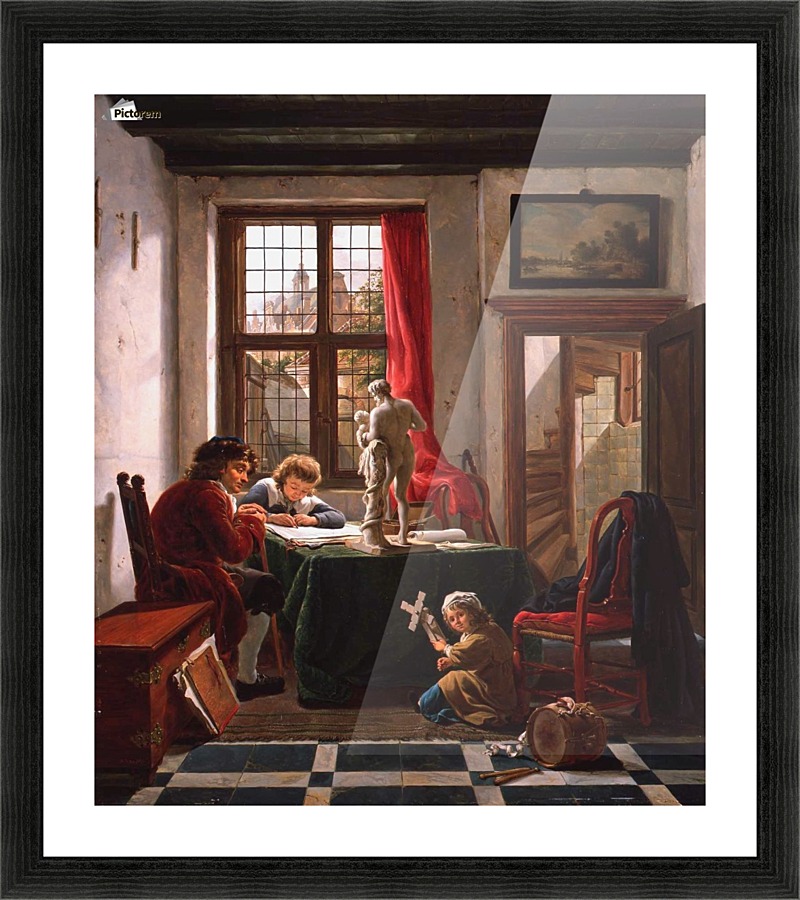 The drawing lesson Picture Frame print