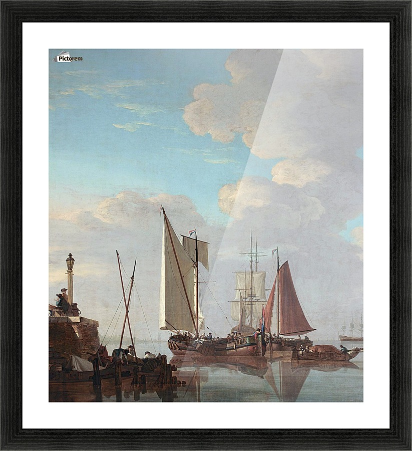 Entering a Dutch port Picture Frame print