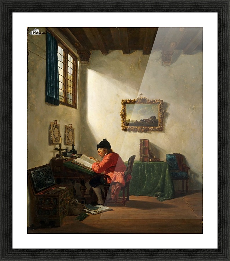 Man at a Desk Picture Frame print